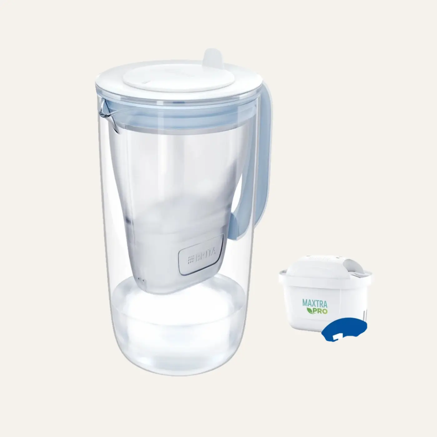 Carafe en verre bleu - 1 filtre à eau - Brita | Vente en Ligne