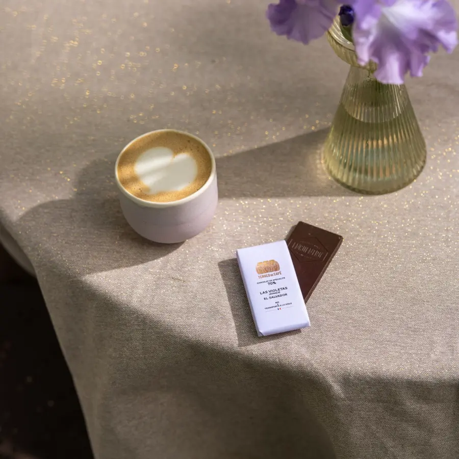Cacao de spécialité | TDC X ENCUENTRO Les Violetas 70% Salvador - Tablette de Chocolat -19g | Vente en Ligne