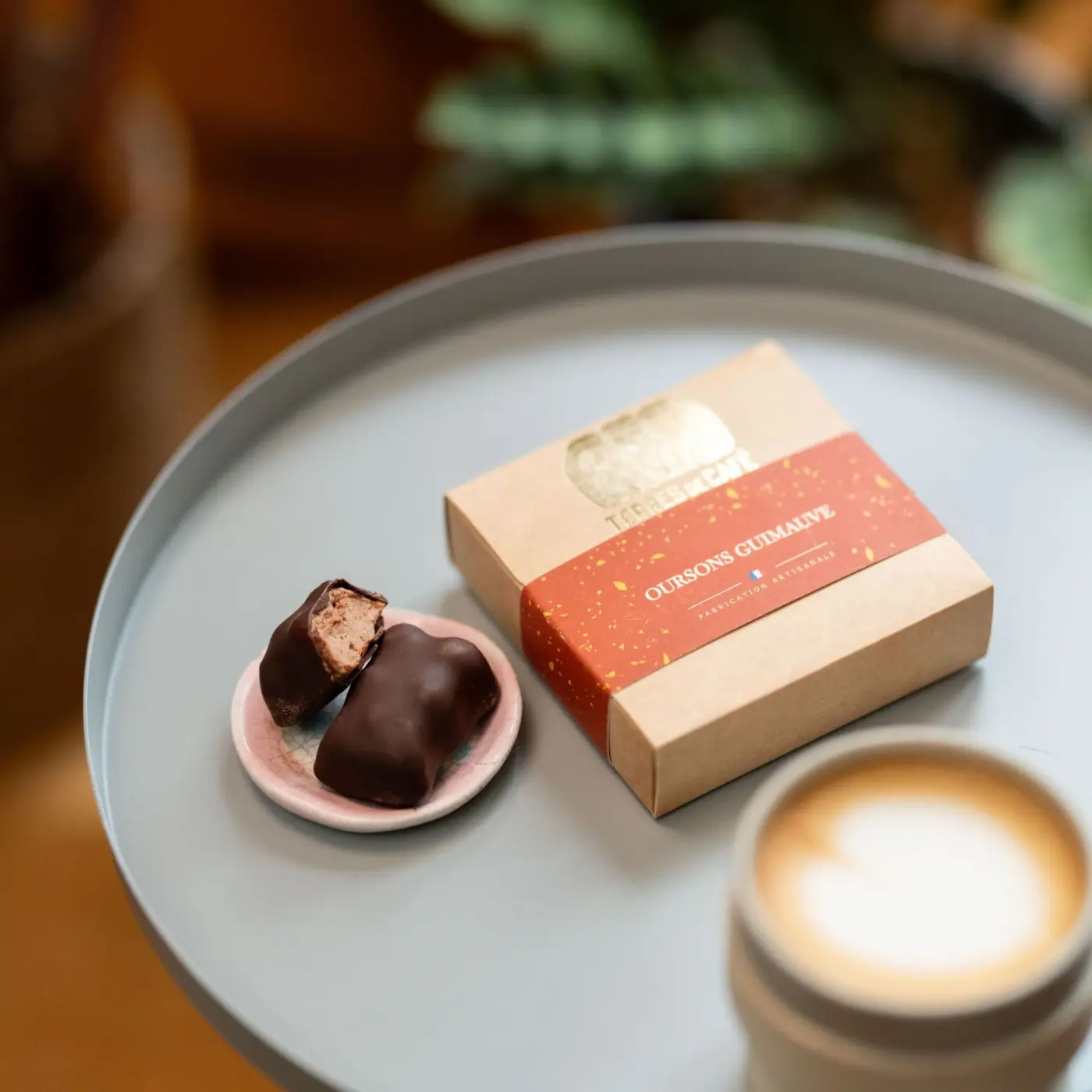 Cacao de spécialité | Boîte Oursons guimauve enrobés de chocolat 70% X6 | Vente en Ligne
