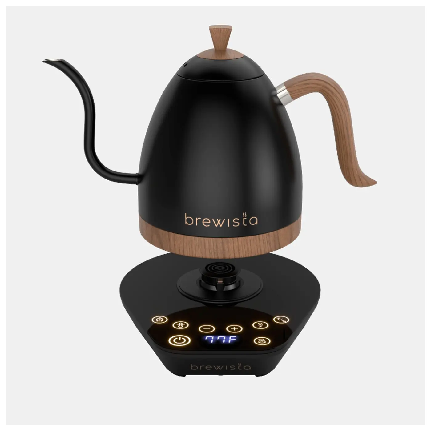 Matt black - wood kettle "Artisan" - Brewista | Terres de Café