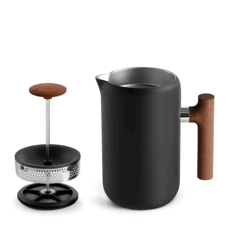 Clara - Cafetière à piston 700mL - Noire et bois Cafetières et bouilloires