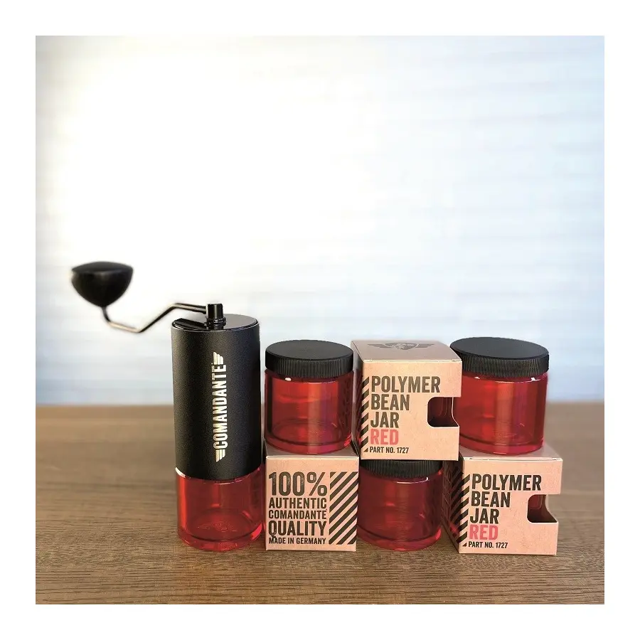 Polymer Bean Jar for Nitro Blade C40 mill - Red - Comandante I Buy Online