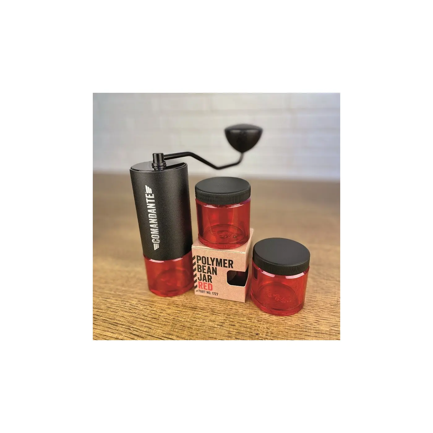 Polymer Bean Jar for Nitro Blade C40 mill - Red - Comandante I Buy Online