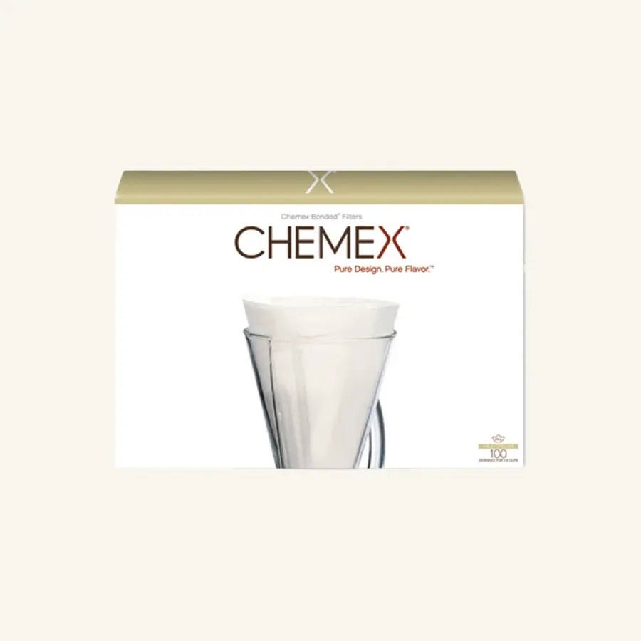 100 Chemex bonded filters - 1 to 3 cups