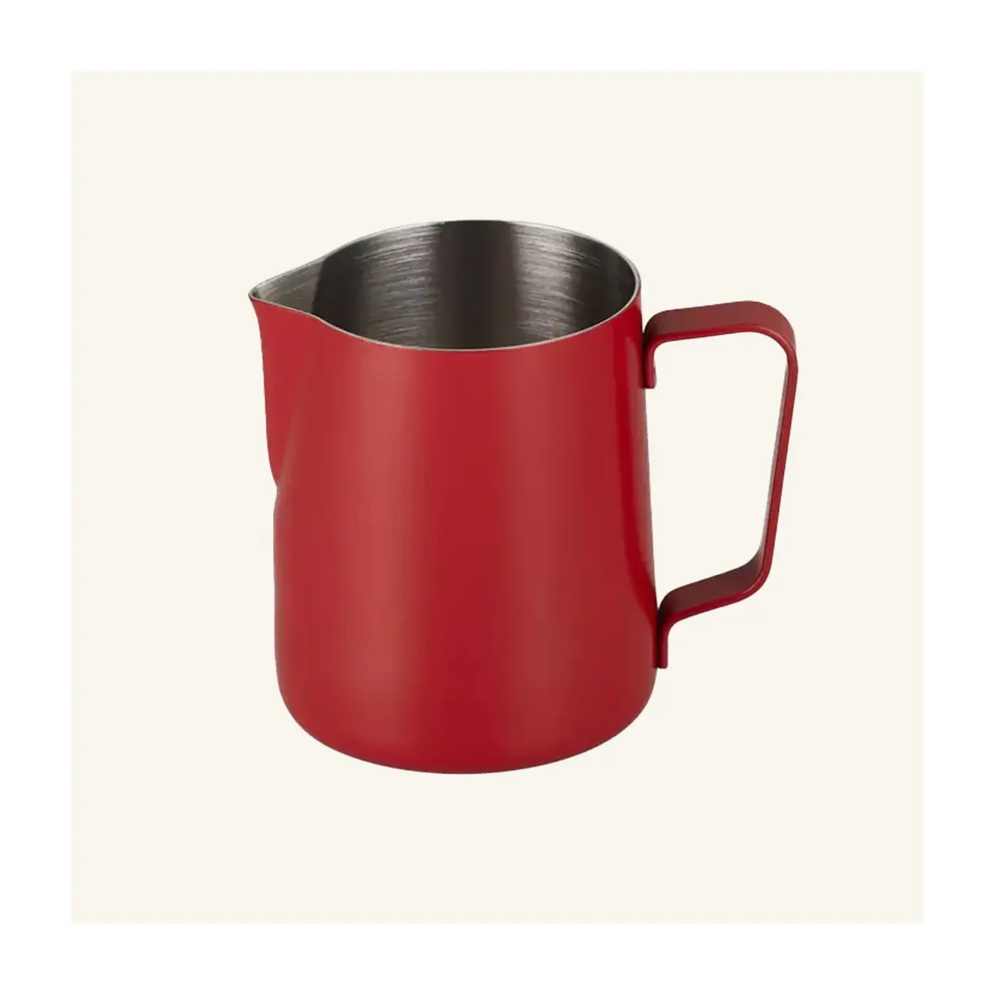 Pichet à Lait Rouge en Inox - 350 ml | JoeFrex
