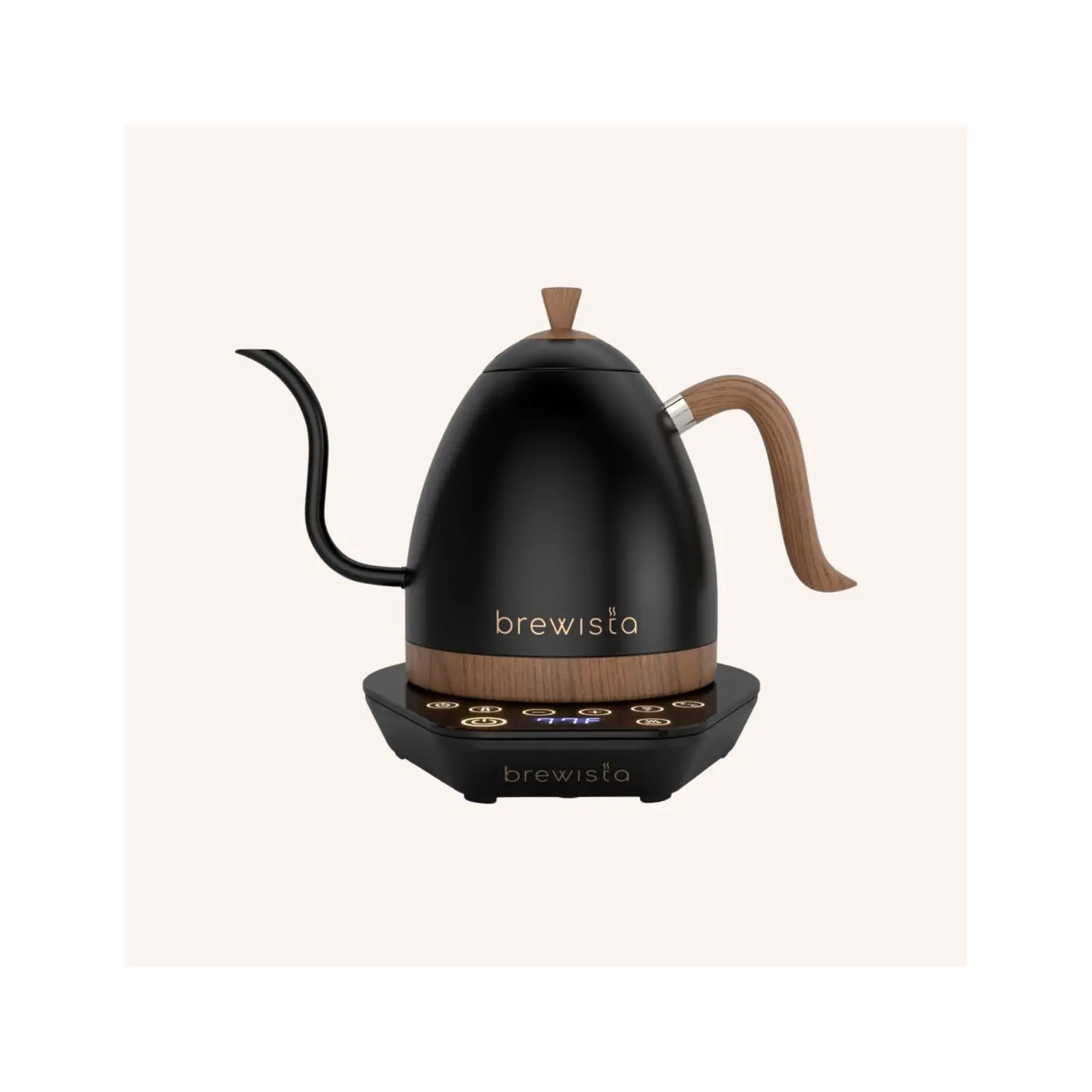 Matt black - wood kettle "Artisan" - Brewista | Terres de Café