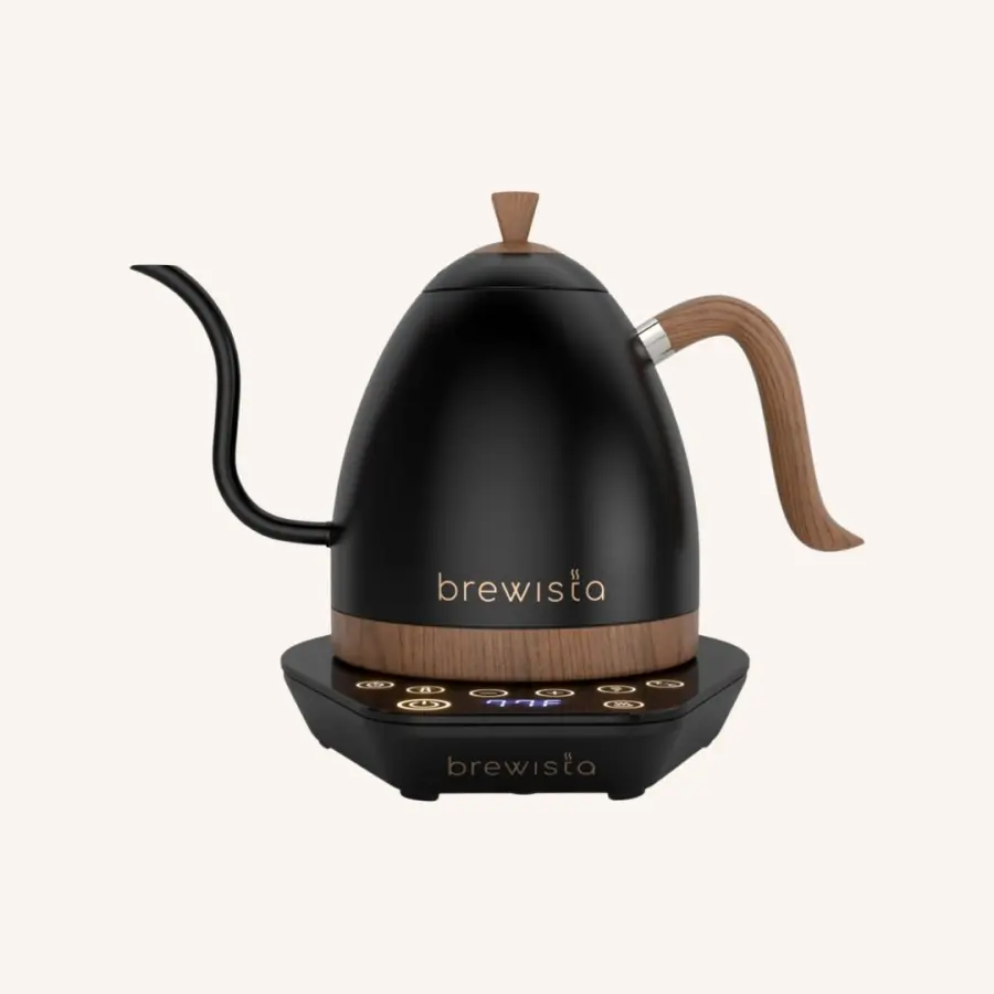 Matt black - wood kettle "Artisan" - Brewista | Terres de Café