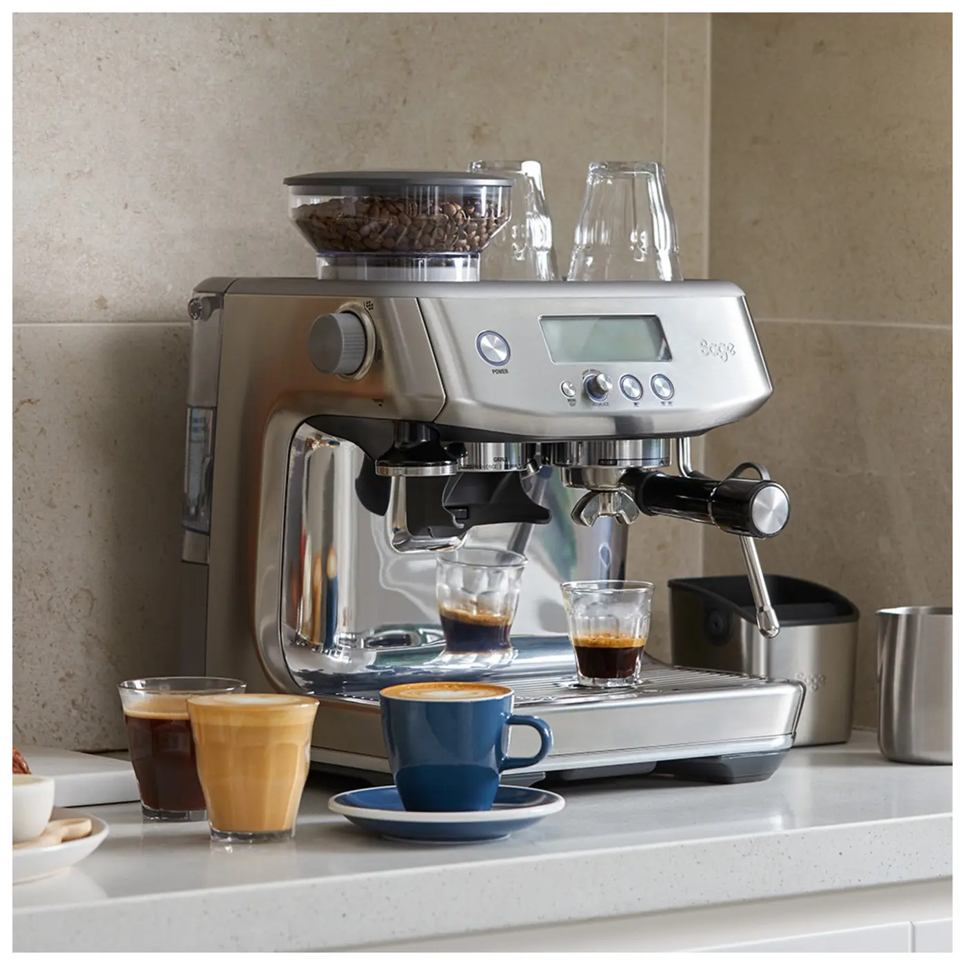 Machine à café expresso | The Barista Pro - Acier inoxydable noir| Vente en Ligne
