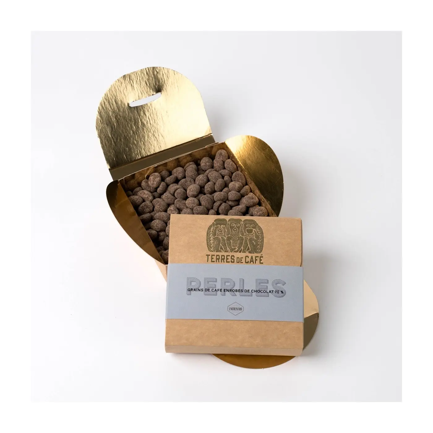 Cacao de spécialité | Perles - Box of coffee beans coated with 70% chocolate | Online Shop