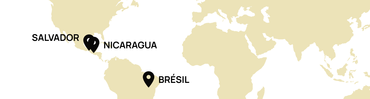 Origine Brésil, Nicaragua, Salvador
